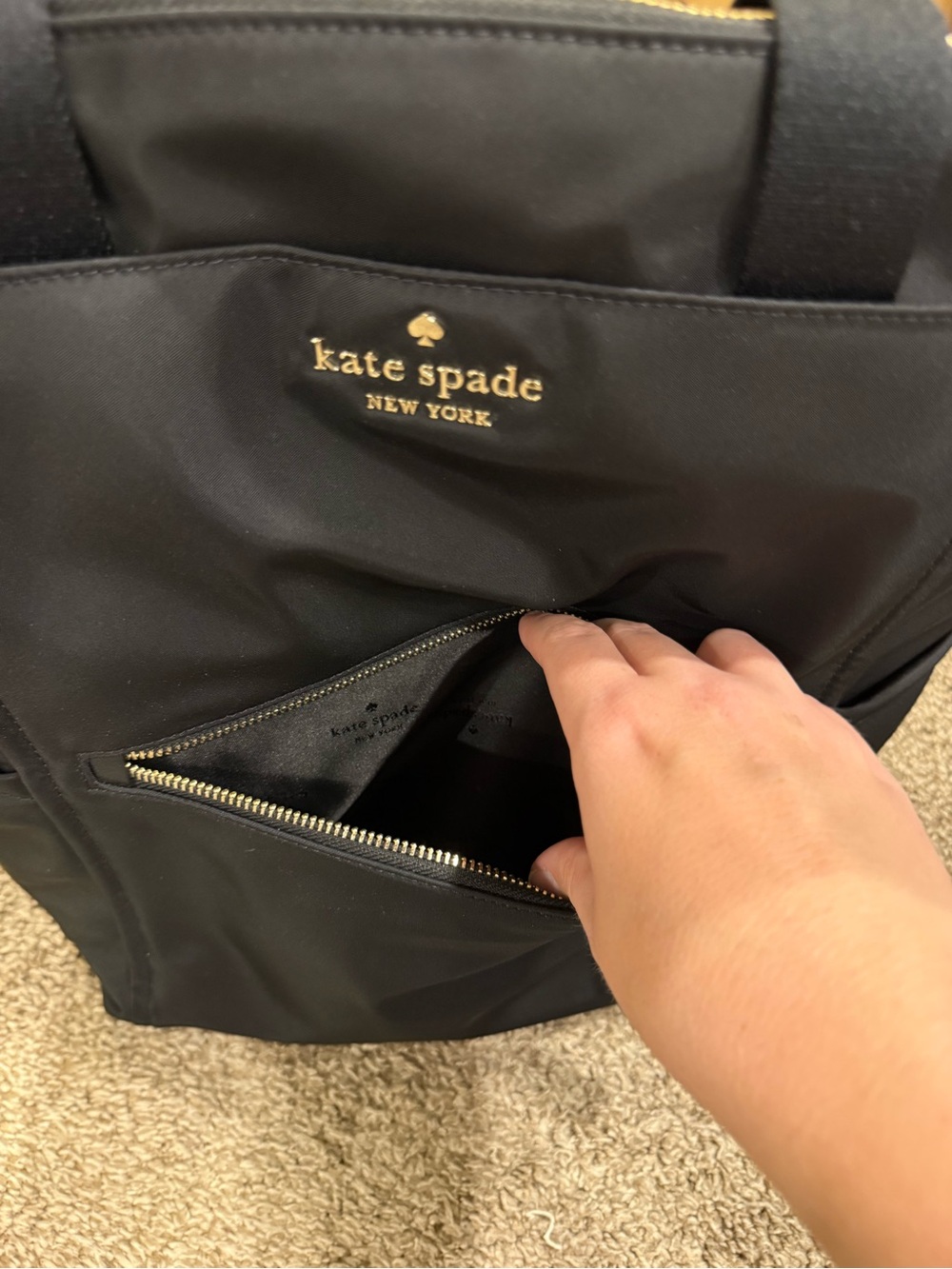 Kate Spade Black Nylon Tote Backpack Bag - Picture 2 of 7